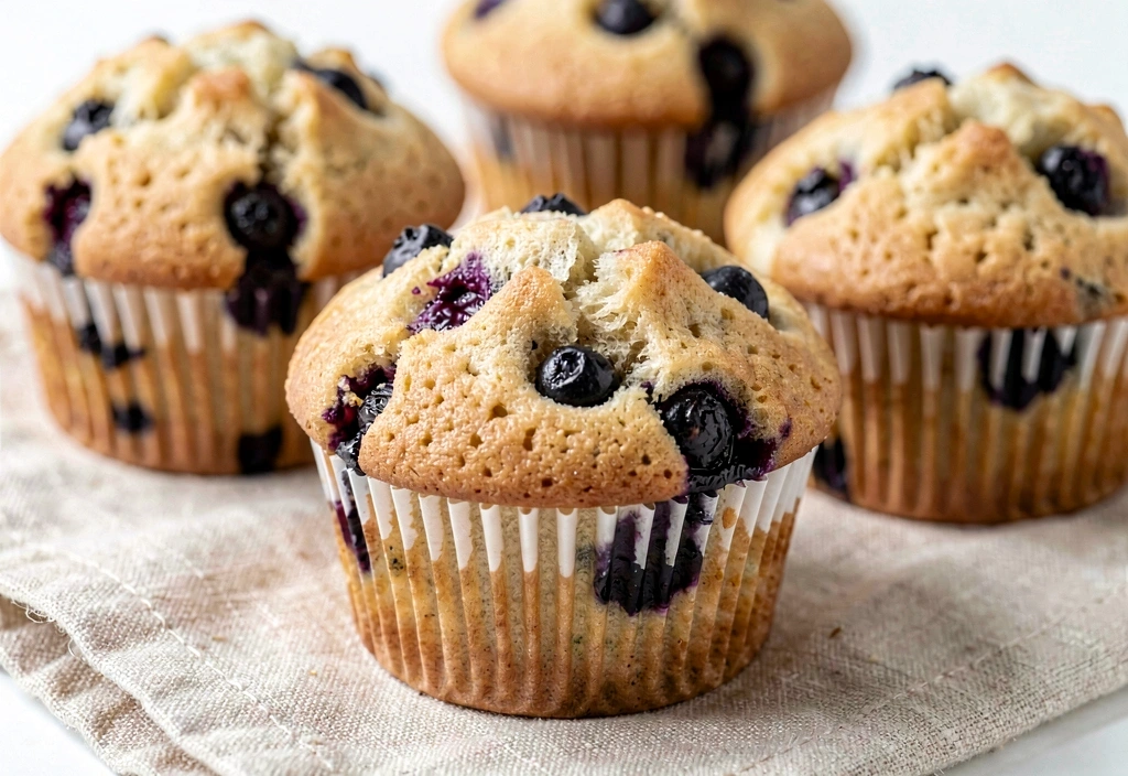 Muffins de arándanos low carb
